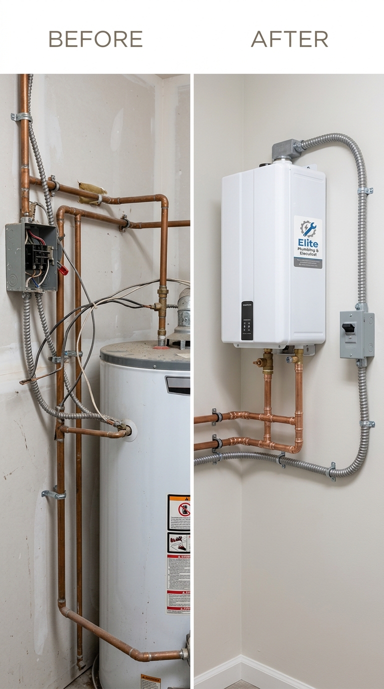 Tankless Water Heater Conversion
